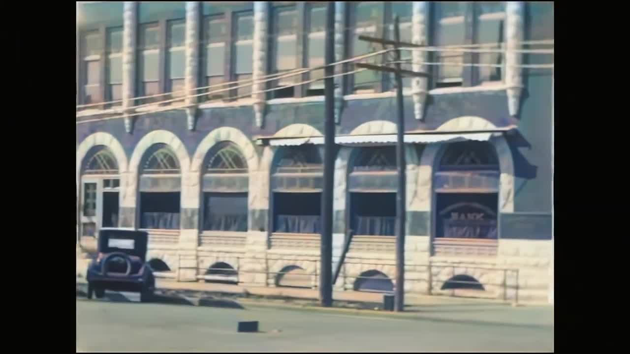 Kansas City & Michigan 1920s in color [60fps, Remastered] w_sound design added