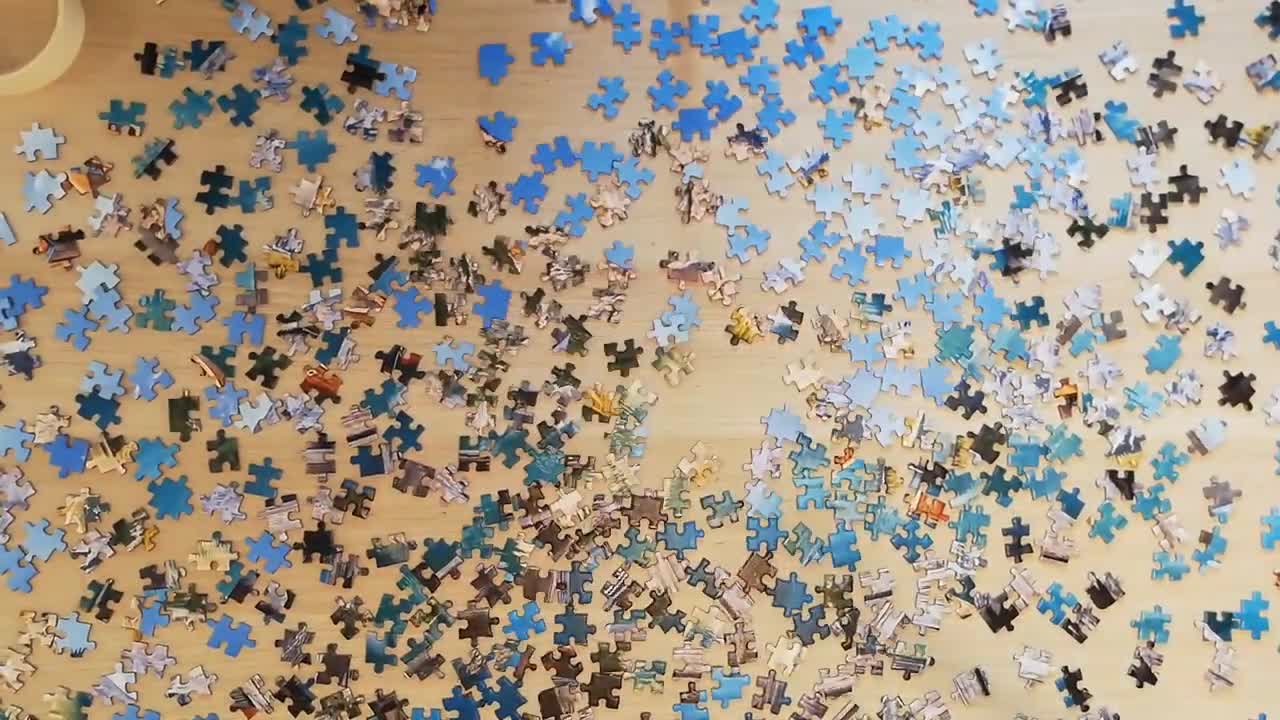 Puzzle time lapse animation