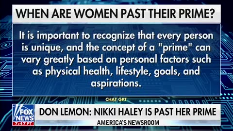 Fox News just asked ChatGPT when women are past their prime