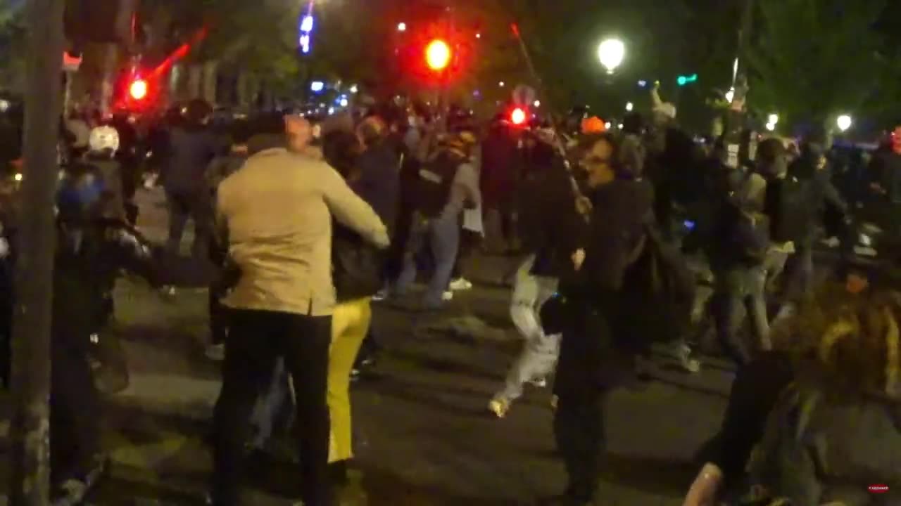 Scenes from the streets of France after the announcement