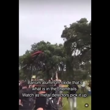 Barium aluminum oxide that’s what is in the chemtrails. Watch as metal detectors pick it up.