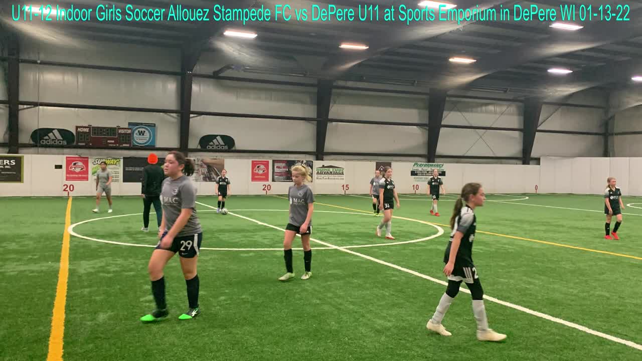 U11 12 Indoor Soccer Allouez Stampede FC vs DePere U11 at Sports Emporium in DePere WI 1 13 22