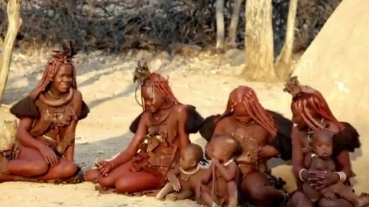 Himba primitive tribe with a strange way of bathing