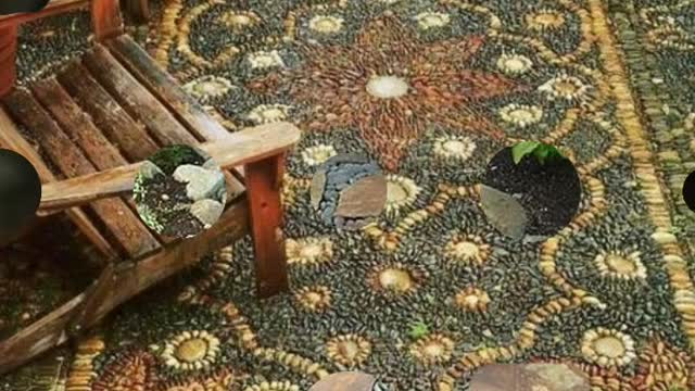 most beautiful new backyard walkway stone craft ideas