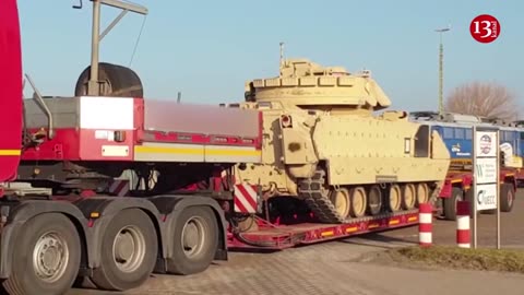 Hundreds of equipment sent by US to Ukraine were sighted in German port of Bremerhaven