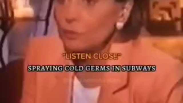 government is deliberately spaying cold germs in subways