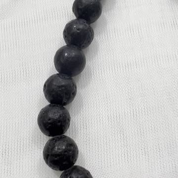 Handmade Unique 7”~11” Adjustable Bracelet with Tibetan Beads, Lava