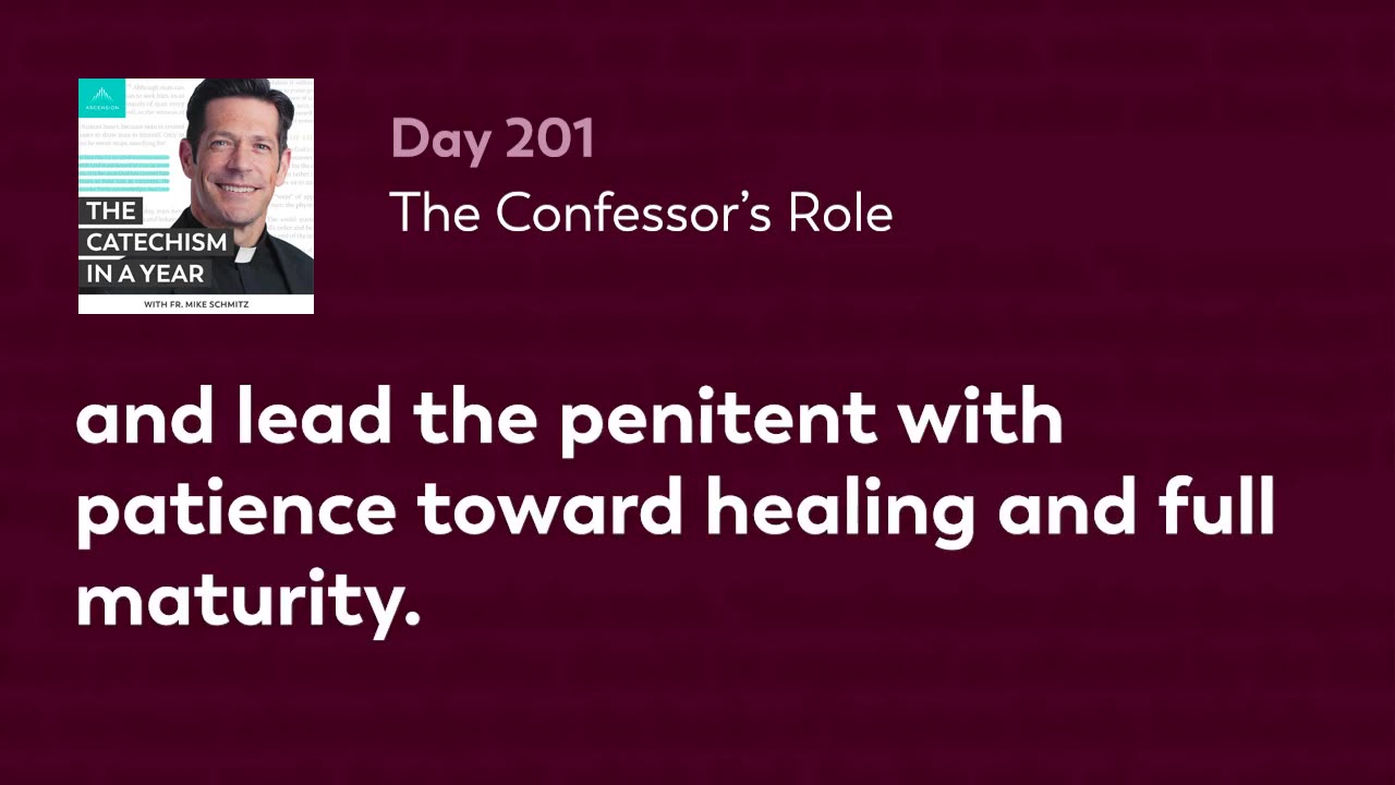 Day 201: The Confessor’s Role — The Catechism in a Year (with Fr. Mike Schmitz)