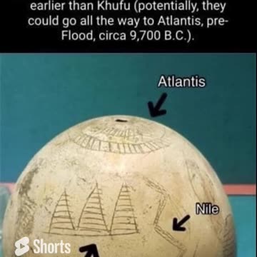 Nubian Burial Egg Carving depicts Atlantis, 9700 BC
