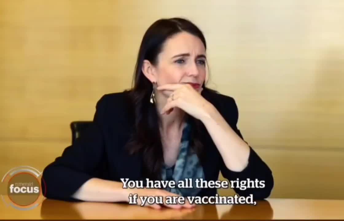 Jacinda Ardern was challenged on vaccine mandates turning New Zealand into a two-tier society.