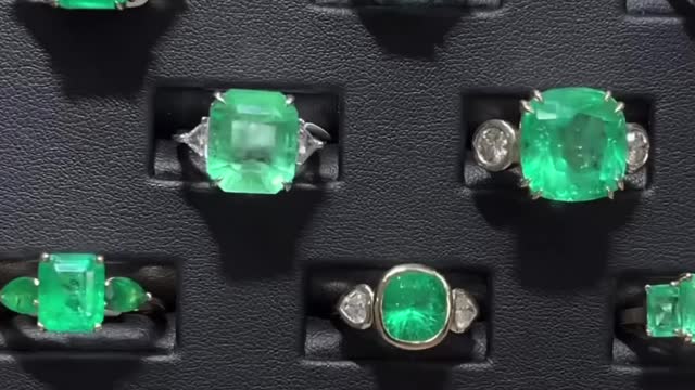 Natural Emerald And Diamond Jewelry Sterling Silver & 14K Gold | Free Shipping gifts