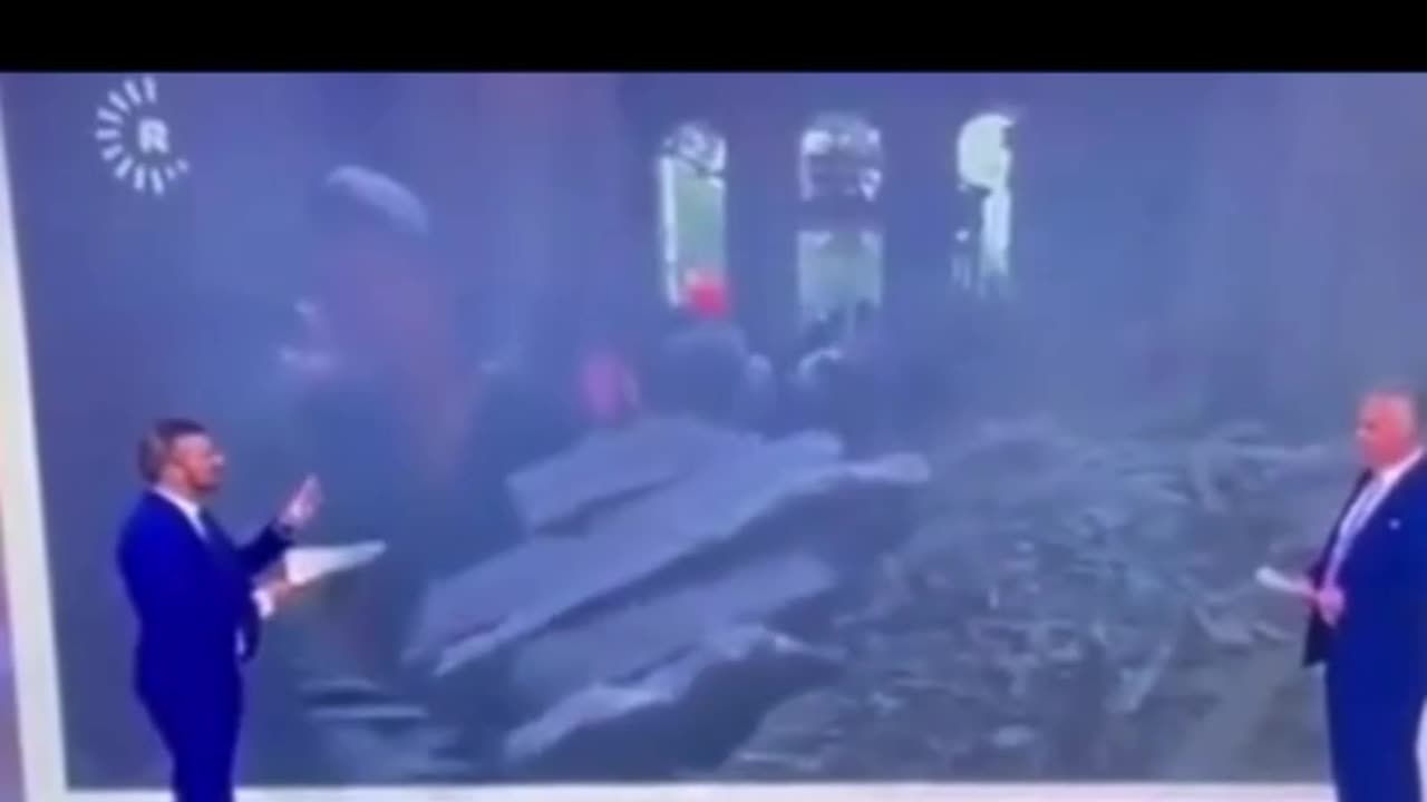 Sky News Shows Clip of “Bombed” Ukraine Building - Watch the Women Carrying the Stone