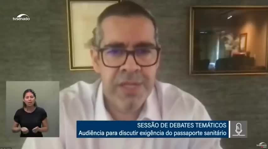 Fala da Dr. Paulo Porto no Senado na audiência contra o Passaporte da Vacina