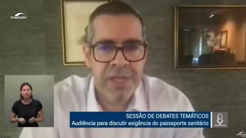 Fala da Dr. Paulo Porto no Senado na audiência contra o Passaporte da Vacina