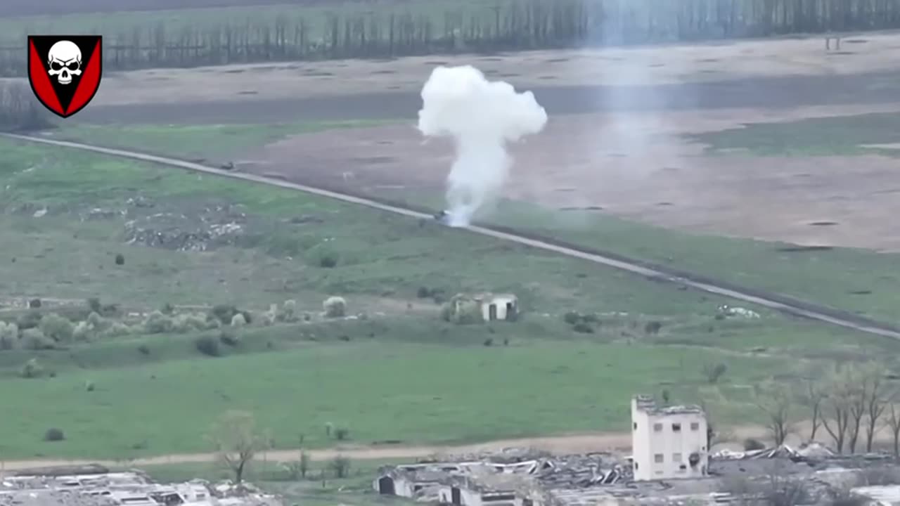 Russian Tank Hits Mine