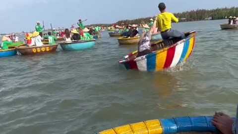 Dancing in a circular boat