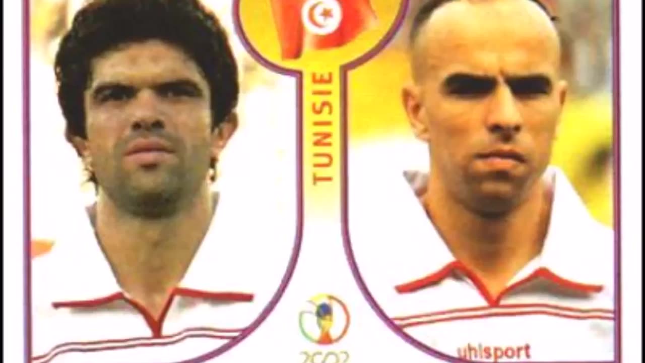 PANINI STICKERS TUNISIA TEAM WORLD CUP 2002