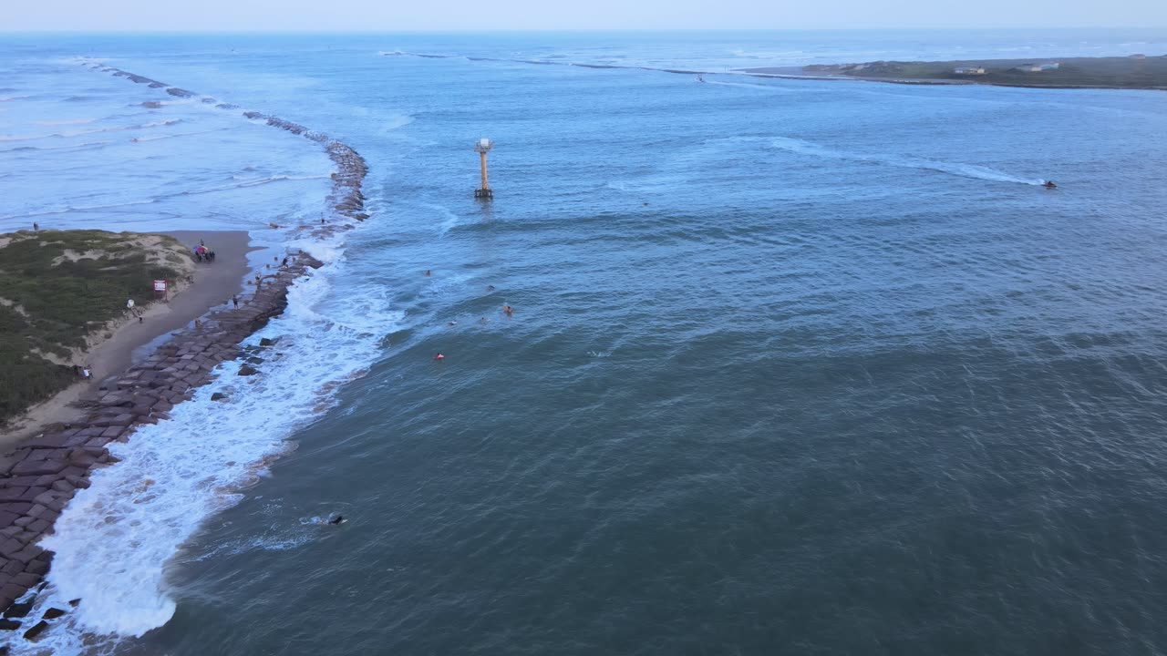 South Padre ship channel and jetties TS Delta