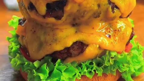 DoubleCheese#Burger🍔withdouble#Cheese🧀#tiktokfood#asmr#usfood