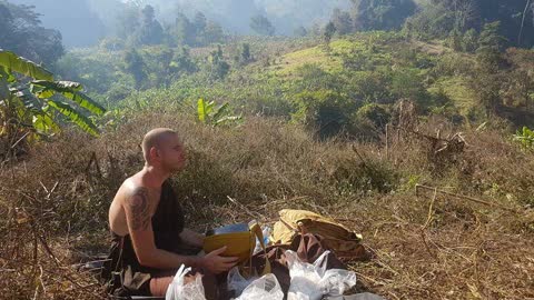 A Burmese Buddhist monastery goes up in flames following the military coup in Myanmar