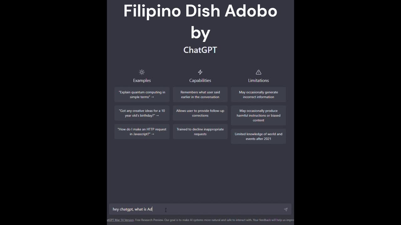 Filipino Dish Adobo by Chatgpt.