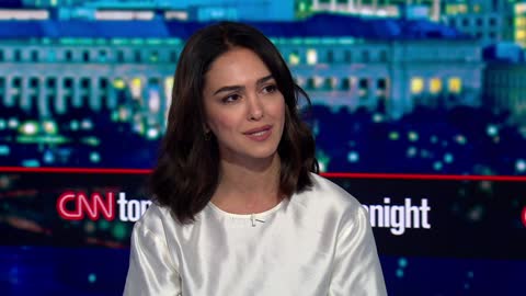 Activist and Actress Nazanin Boniadi speaks on her support of the women protesting in Iran