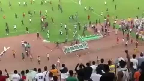 Nigerians destroying MKO Stadium after Ghana qualified ahead of Nigeria