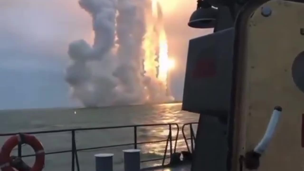 Russian Warship Launches Cruise Missiles Towards Ukraine