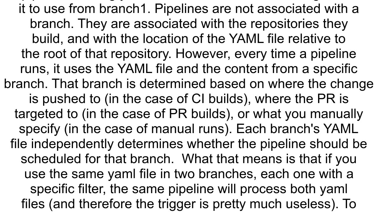 Azure DevOps CI pipeline for master being triggered by changes in branch and vice versa