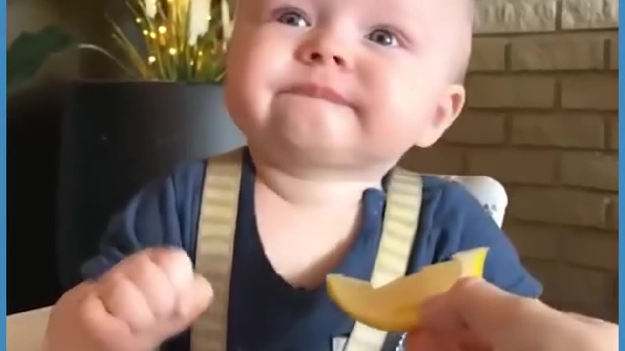 Reaction of small children while sucking lemon juice for the first time.