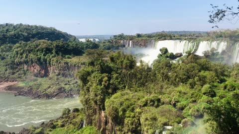 very beautiful waterfall view