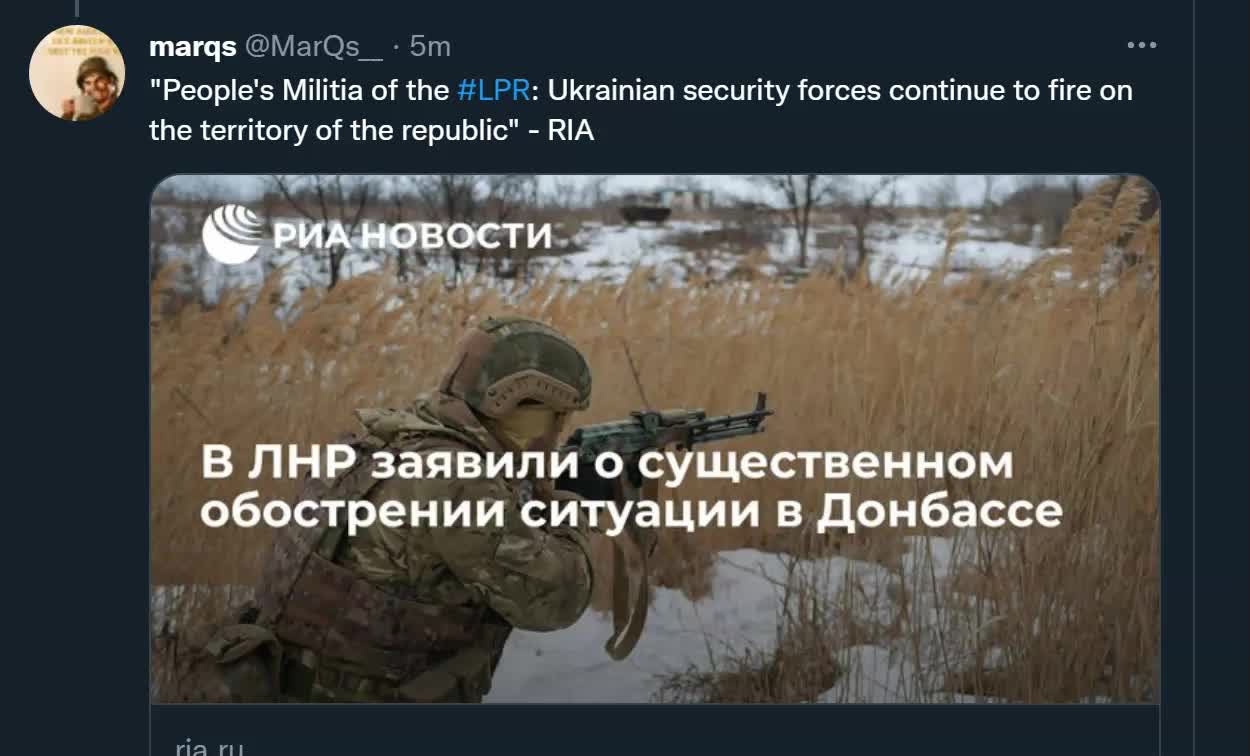Russia, Ukraine, LPR, DPR, Shelling - Invasion Imminent?
