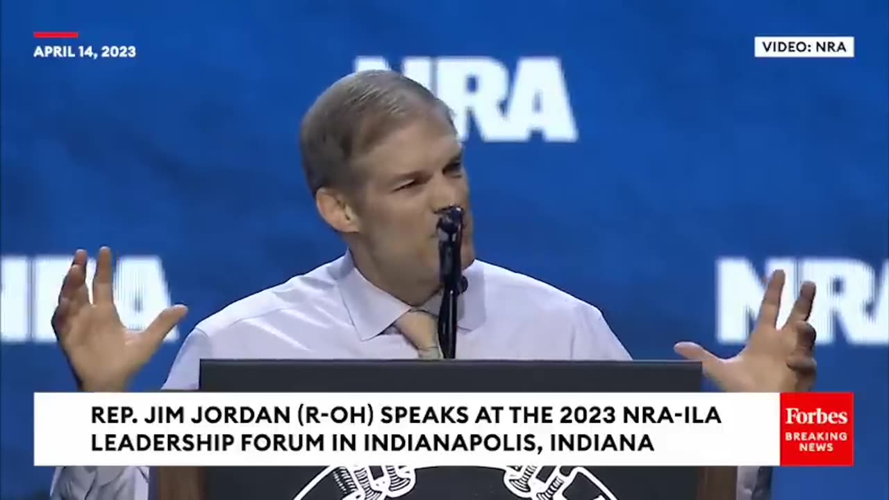 'The Left Has A Template'- Jim Jordan Decries Liberals In Remarks To NRA Convention