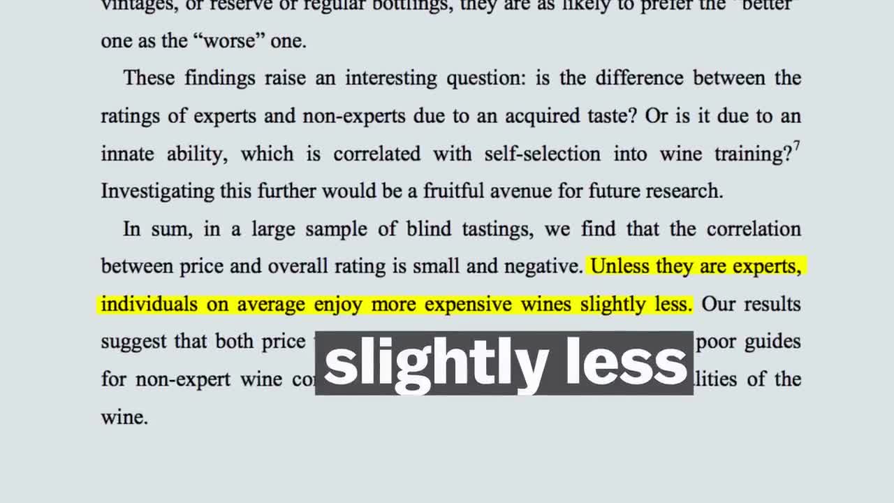 Expensive wine is for suckers