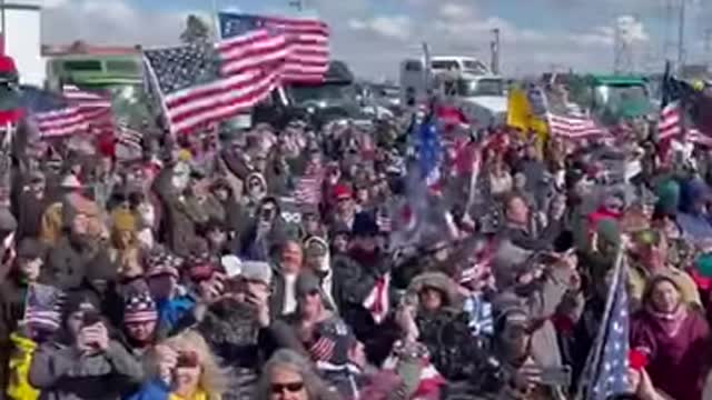 Amazing Grace” Rings out as the California Trucker Convoy is headed to DC!!