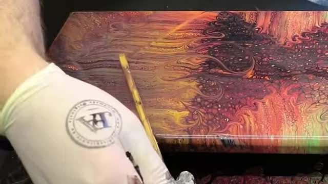 Swing and swipe acrylic pouring techniques