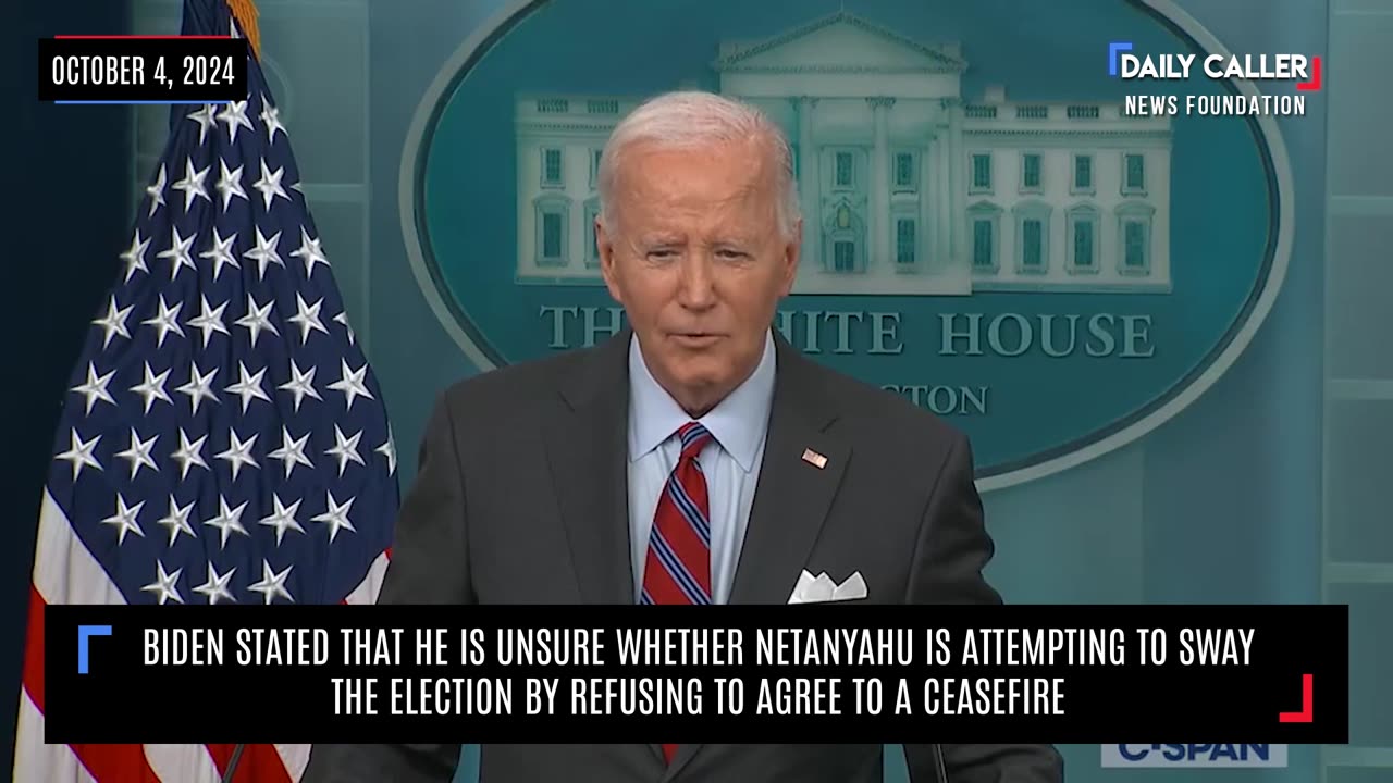 WATCH: Biden States He is Unsure Whether Netanyahu is Attempting to Sway Election