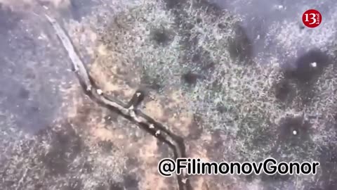 Drone sends a gift to Russians