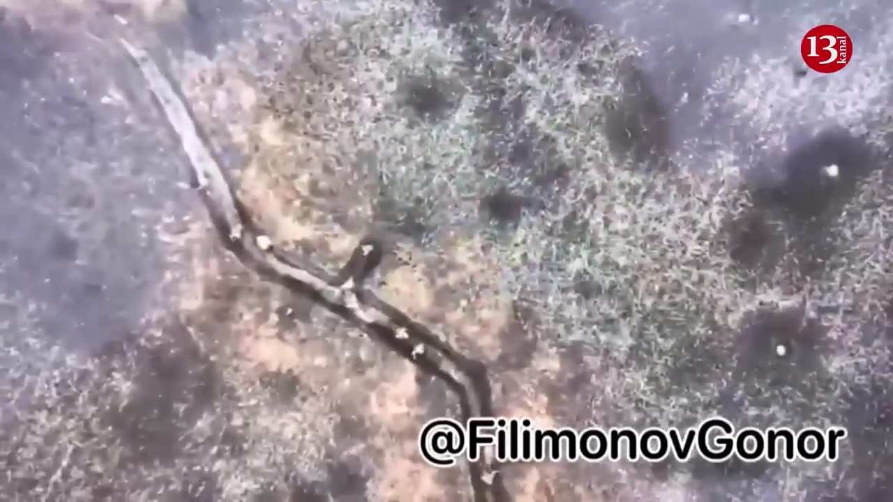 Drone sends a gift to Russians