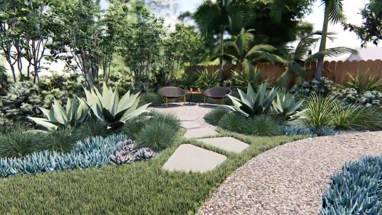 Santa Barbara Residential Landscape Design Animation