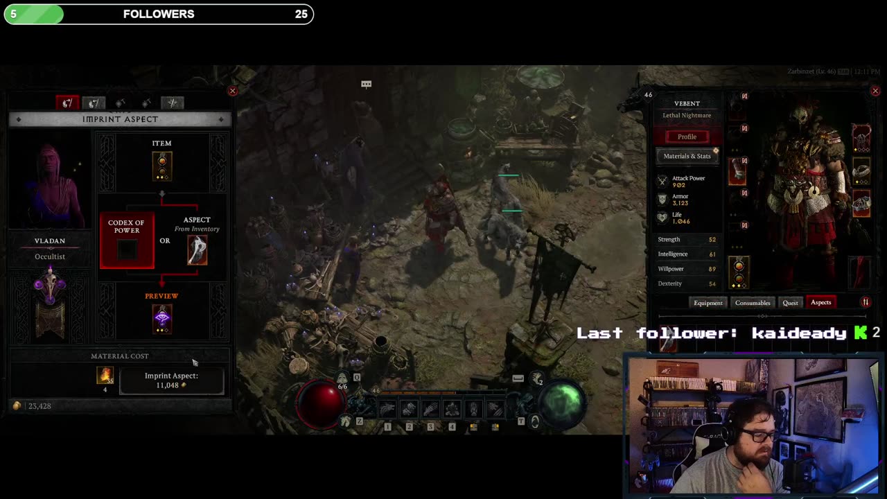 Vebcast does Diablo IV | Act IV | Level 45 Druid 6-18-23