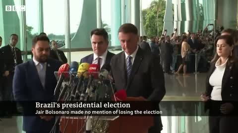 Bolsonaro breaks silence after defeat in Brazil election - BBC News