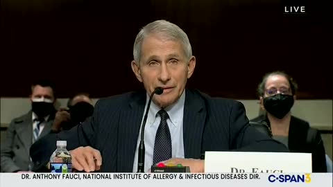Fauci dancing over his lies with regard to Gain of Function funding.