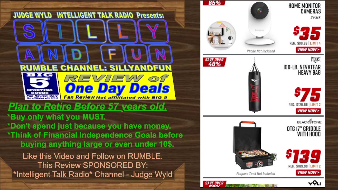 20230321 Tuesday BIG 5 Sporting REVIEW of One Day Deals Today by Fan of ODD Bargains Good Savings