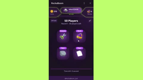 new mining mini app bot telegram rockaboom