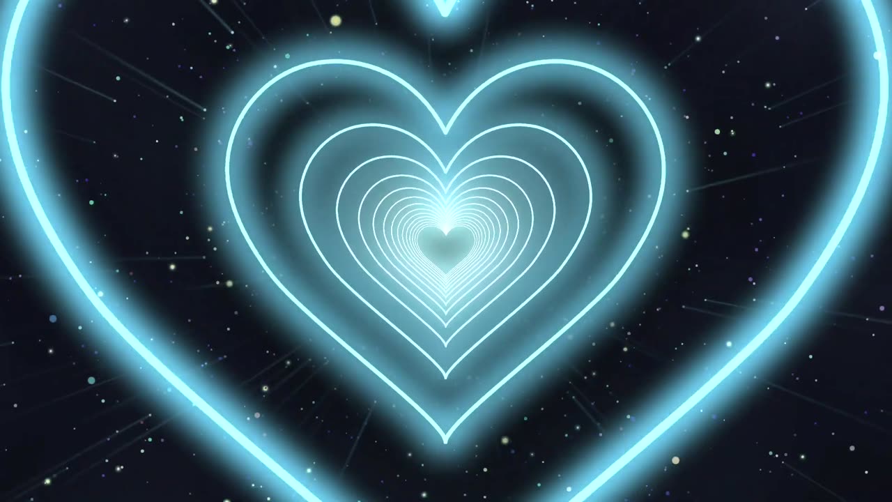 882. Pastel Blue Heart Background Video Loop💙Heart Moving Background