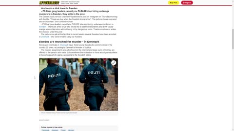 Danish Public Service MOCKS Sweden In A Instagram Post Over The Immigrant VIOLENCE In The Country