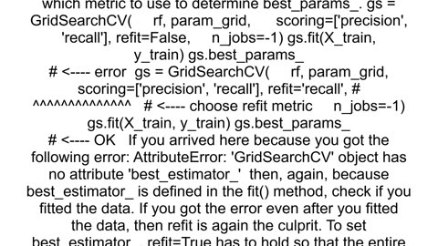 AttributeError 39GridSearchCV39 object has no attribute 39best_params_39