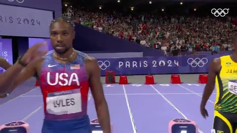 Final 100m Paris olympics 2024 -hail the king Noah Lyles