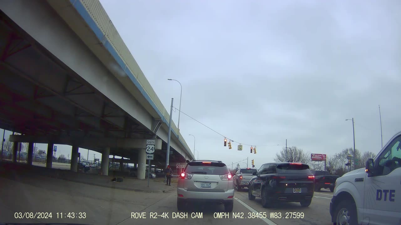 Drive From Wendy's, Telegraph Rd, Dearborn Heights; To Exit 174, Farmington Rd, Livonia, MI 3/8/24